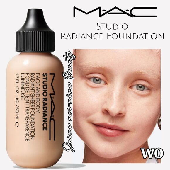 MAC Studio Radiance Foundation in Shade W0 (Fair beige with peachy undertones) - Picture 1 of 12